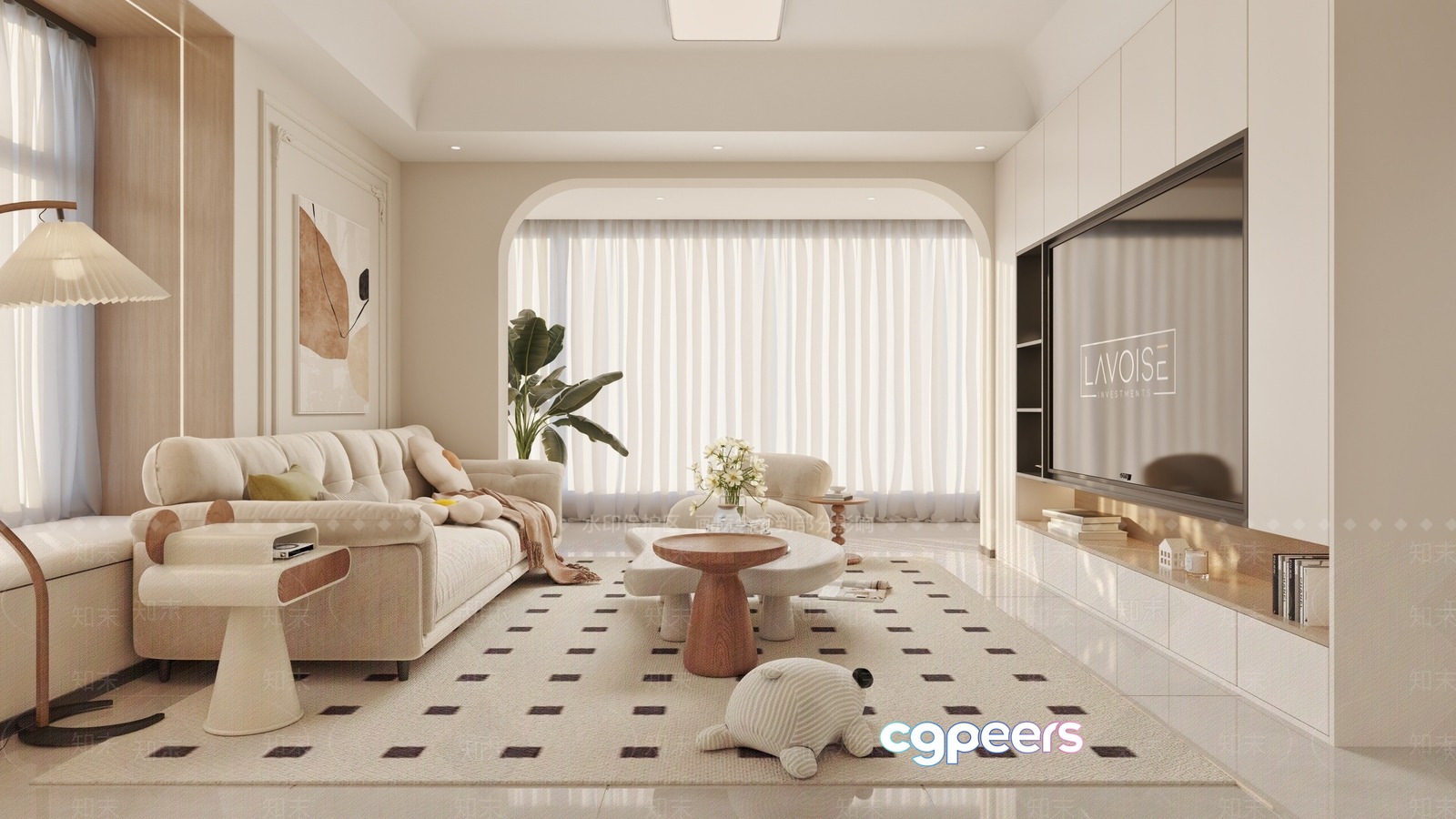 Modern Living Room 3D Model - 1800 - VRAY Render Modern Living Room 3D Model - 1800 - VRAY Render