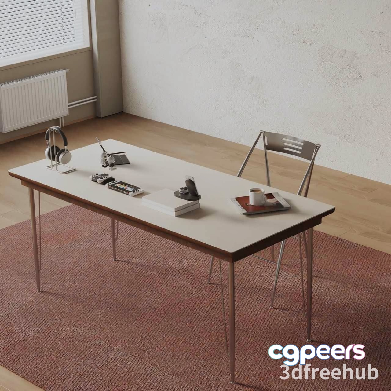A Desk In A Room 3D Model - 23524 - VRAY Render A Desk In A Room 3D Model - 23524 - VRAY Render