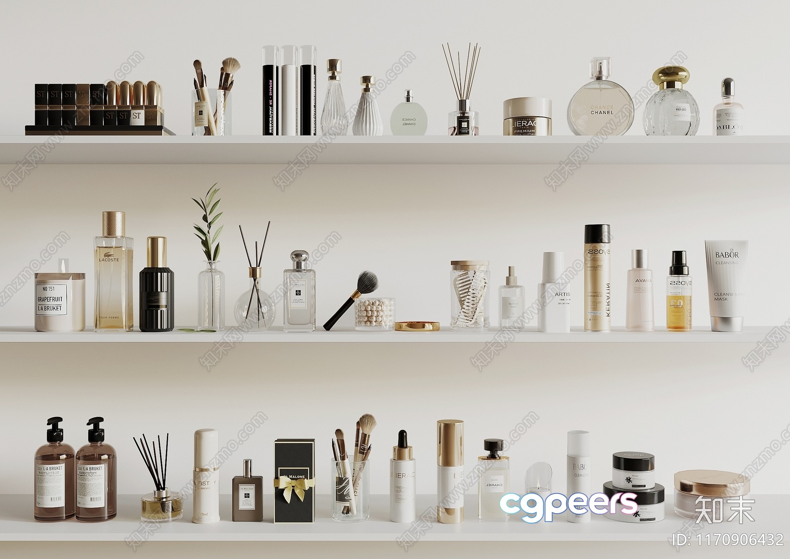 A Collection Of Cosmetics 3D Model - 7460 - VRAY Render A Collection Of Cosmetics 3D Model - 7460 - VRAY Render