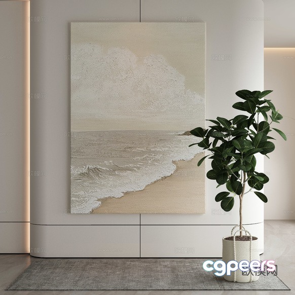 Modern Coastal Art 3D Model - 5381 - VRAY Render Modern Coastal Art 3D Model - 5381 - VRAY Render