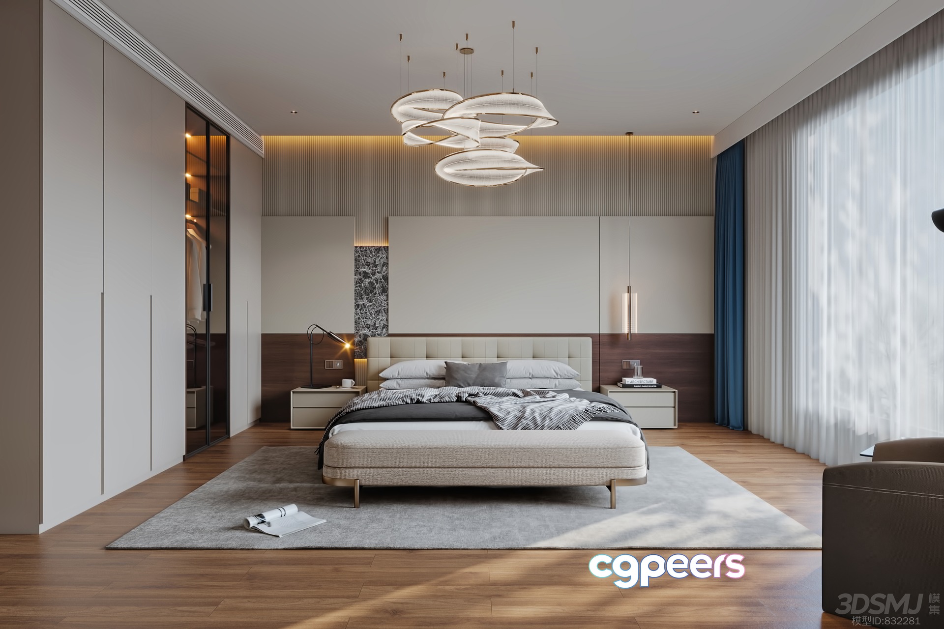 Cozy Modern Bedroom 3D Model - 20297 - CORONA Render Cozy Modern Bedroom 3D Model - 20297 - CORONA Render