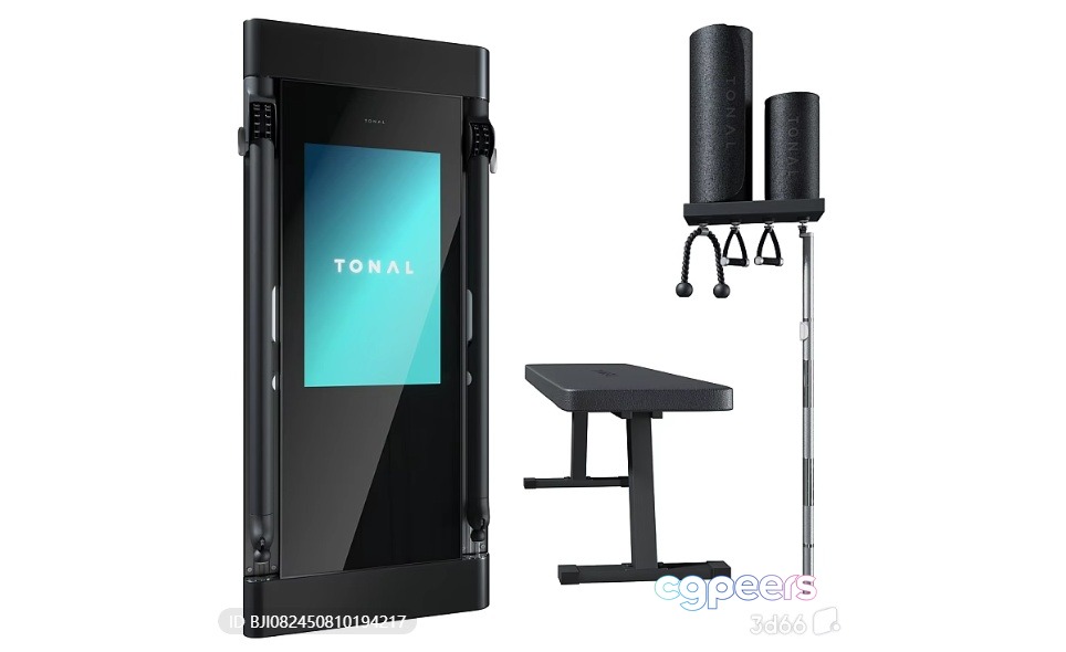 Black Tonal Pilates Equipment 3D Model - 1539 - VRAY Render