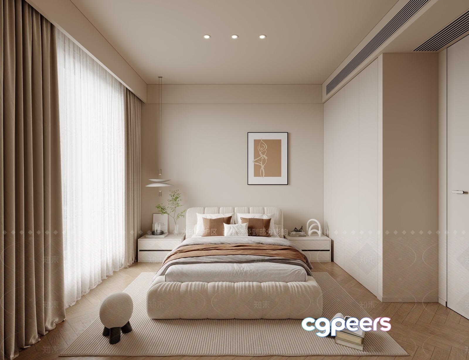 Cozy Bedroom 3D Model - 17194 - VRAY Render