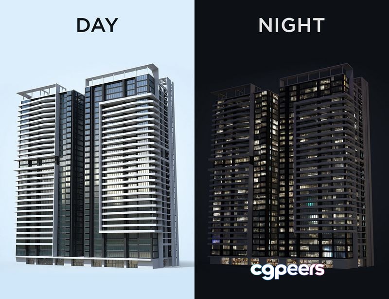 3D Game Assets - Apartment Building Day and Night 3D Game Assets - Apartment Building Day and Night