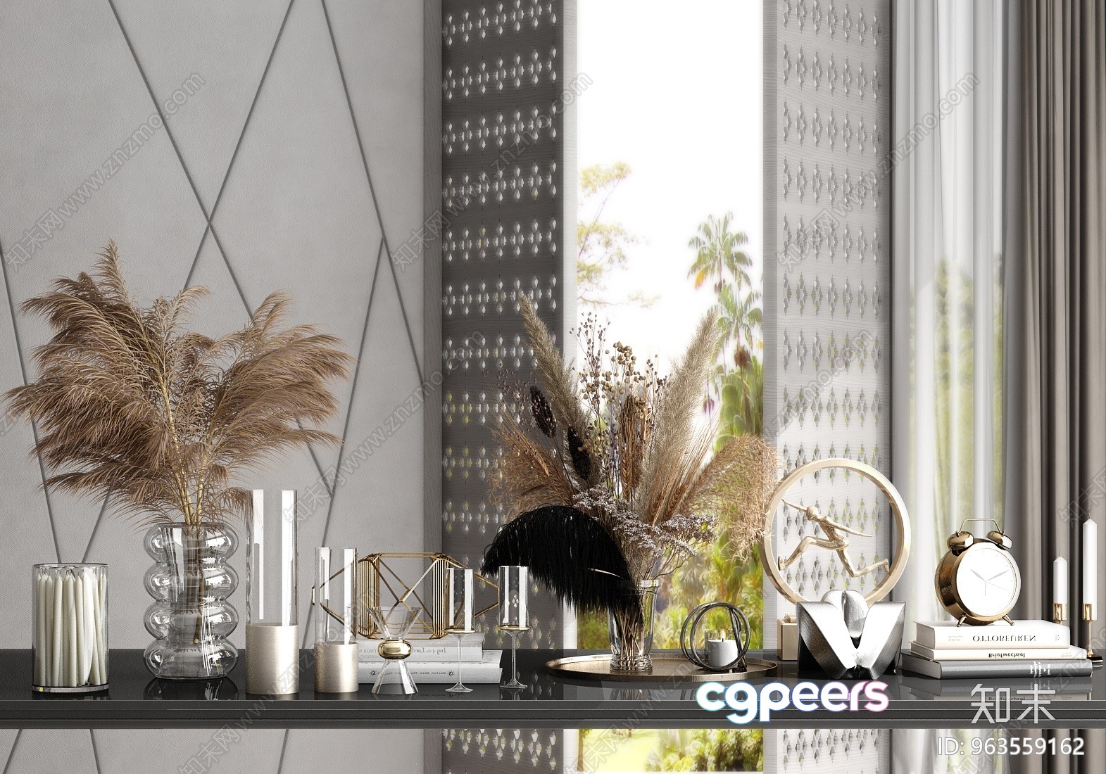 Modern Decorative Shelf 3D Model - 17492 - VRAY Render