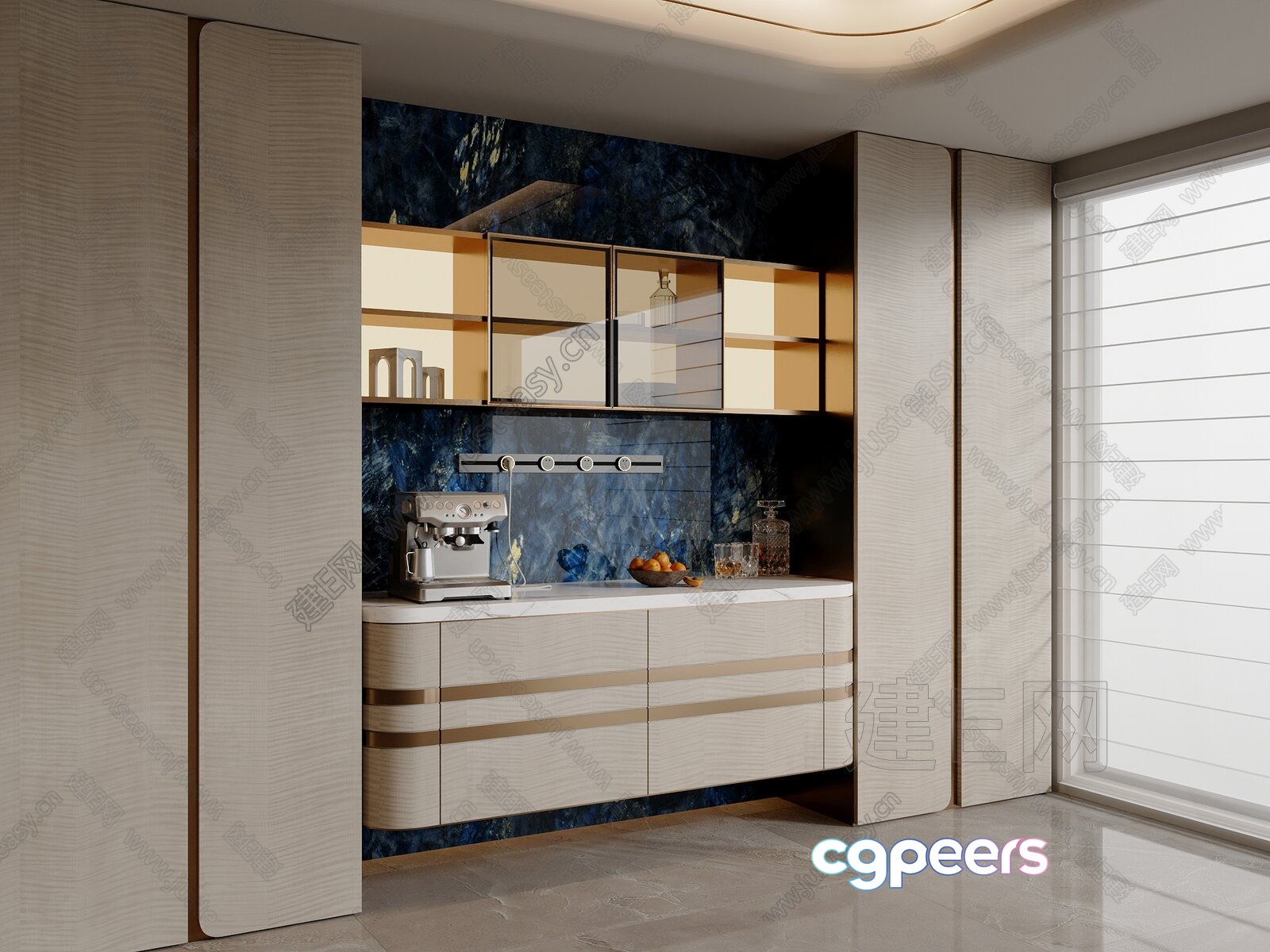 A Modern Kitchen 3D Model - 1860 - VRAY Render A Modern Kitchen 3D Model - 1860 - VRAY Render
