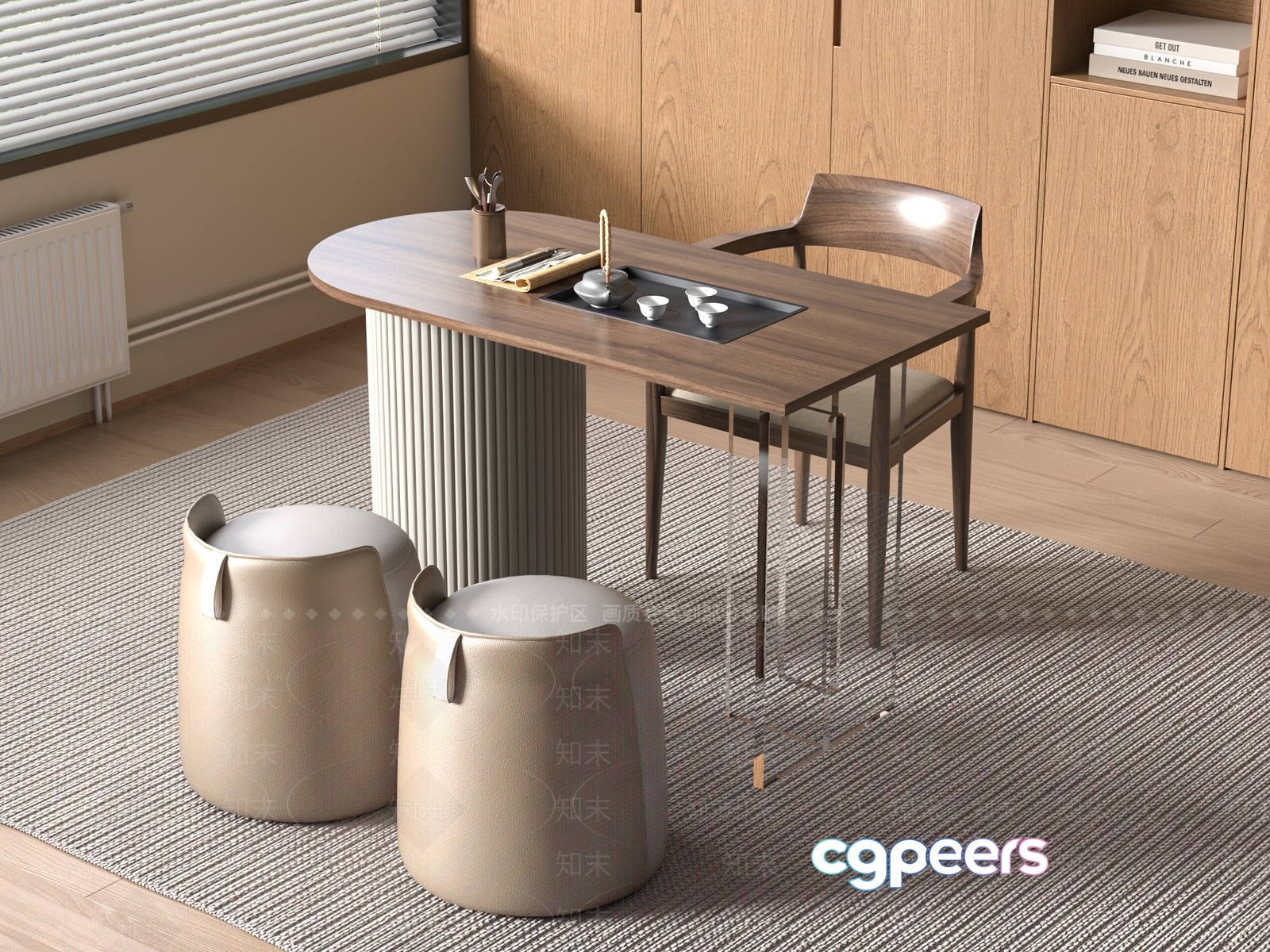 Modern Office Furniture 3D Model - 7328 - VRAY Render Modern Office Furniture 3D Model - 7328 - VRAY Render