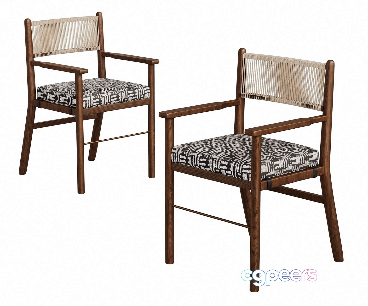 Wooden Armchairs 3D Model - 22879 - VRAY Render