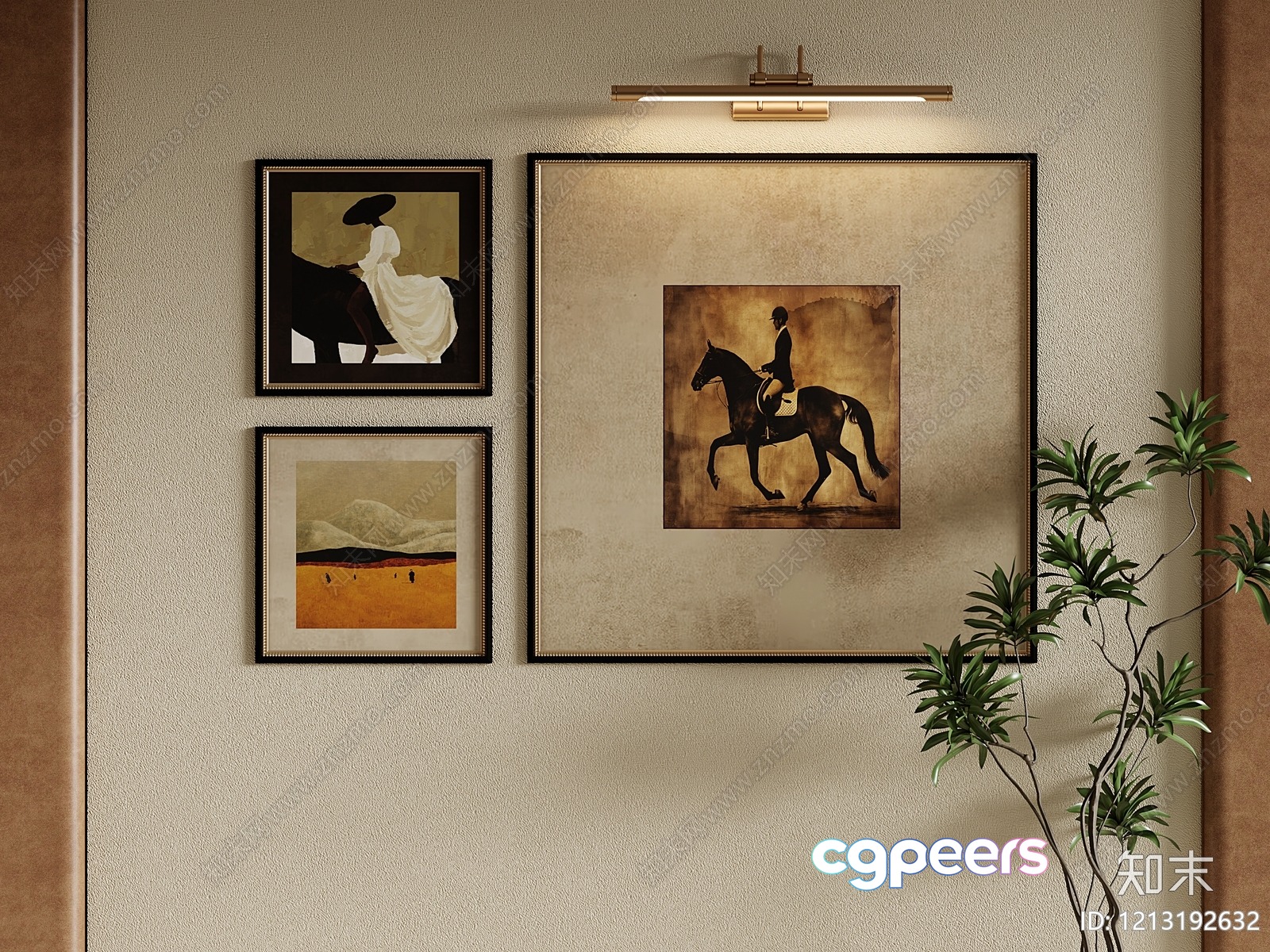 A Collection Of Framed Artworks 3D Model - 20337 - VRAY Render