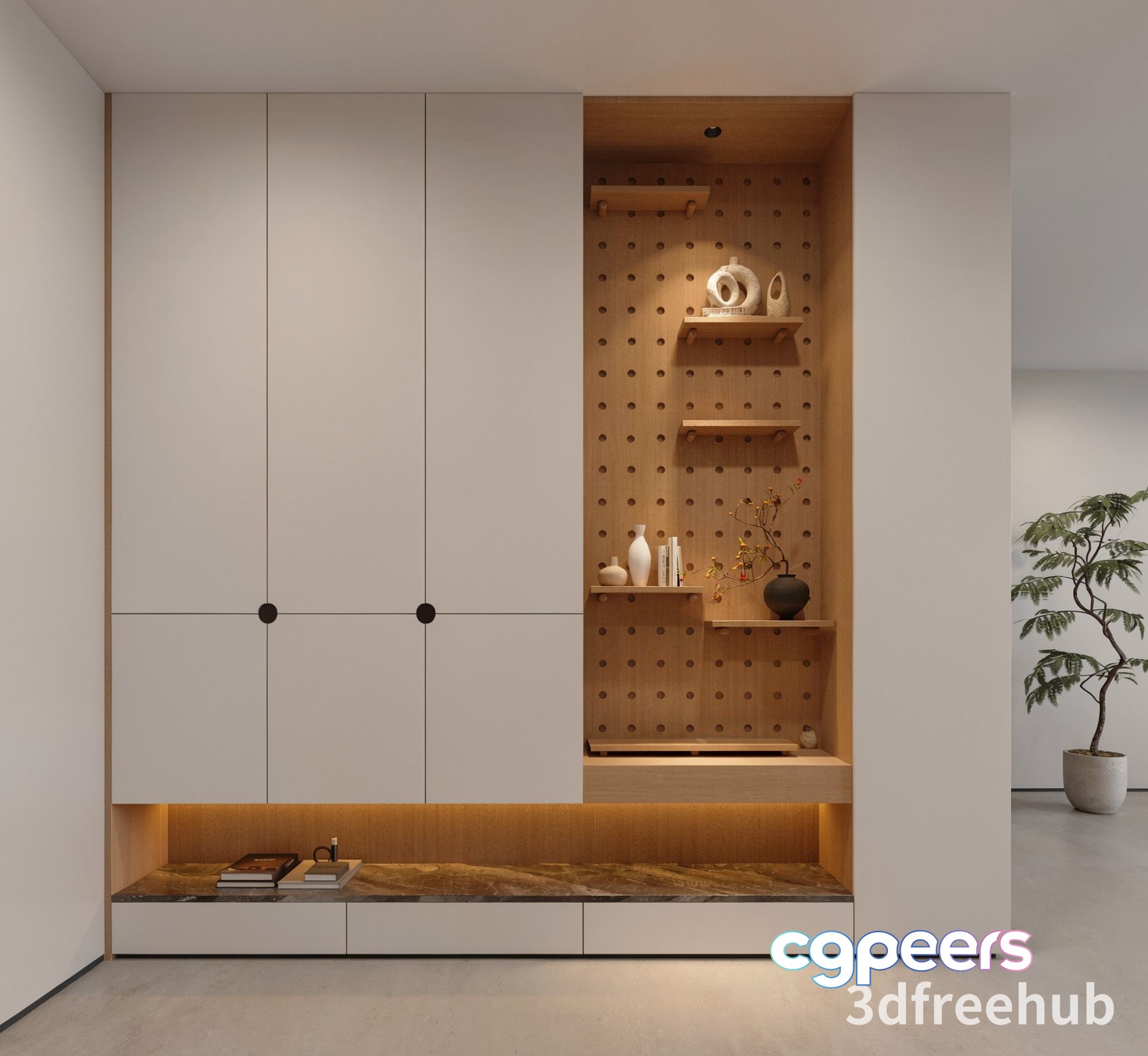 Modern Minimalist Storage Unit 3D Model - 23291 - VRAY Render