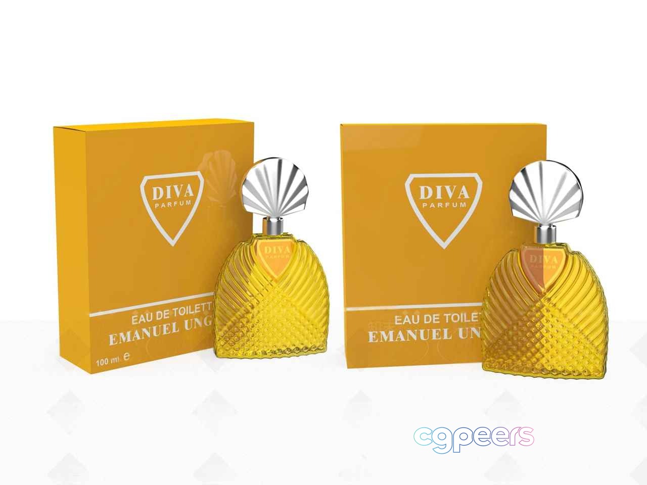 Yellow Perfume Bottles 3D Model - 17692 - VRAY Render