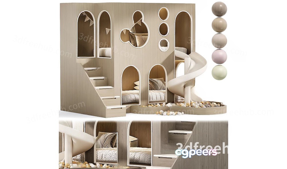 Modern Playhouse 3D Model - 19997 - VRAY Render