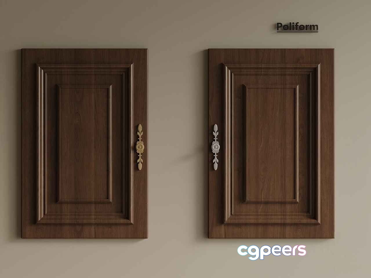 Wooden Cabinet Doors 3D Model - 2962 - VRAY Render Wooden Cabinet Doors 3D Model - 2962 - VRAY Render
