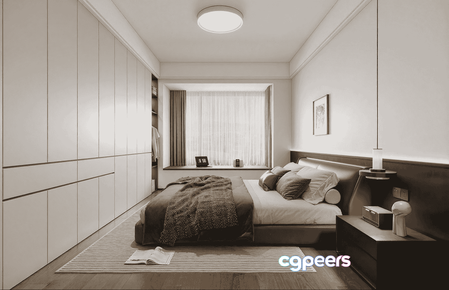 Cozy Modern Bedroom 3D Model - 13153 - CORONA Render Cozy Modern Bedroom 3D Model - 13153 - CORONA Render