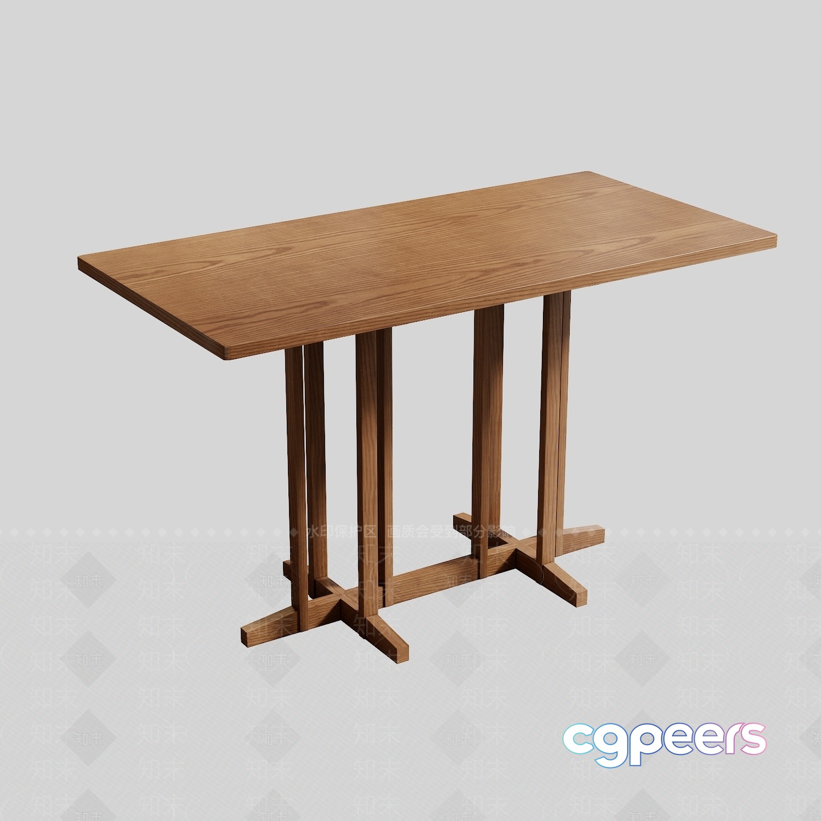 Wooden Table 3D Model - 7016 - VRAY Render