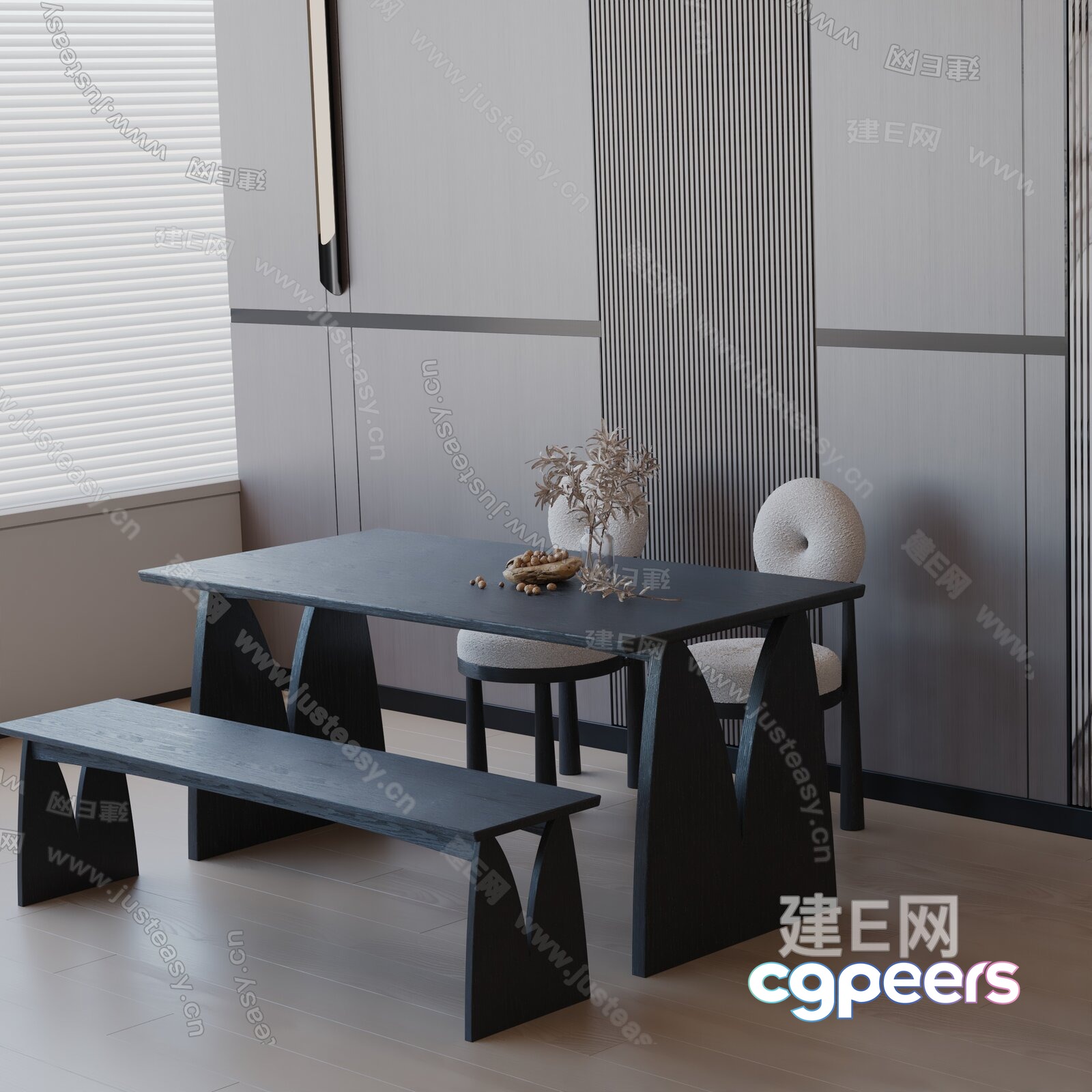 Modern Dining Room 3D Model - 15896 - VRAY Render