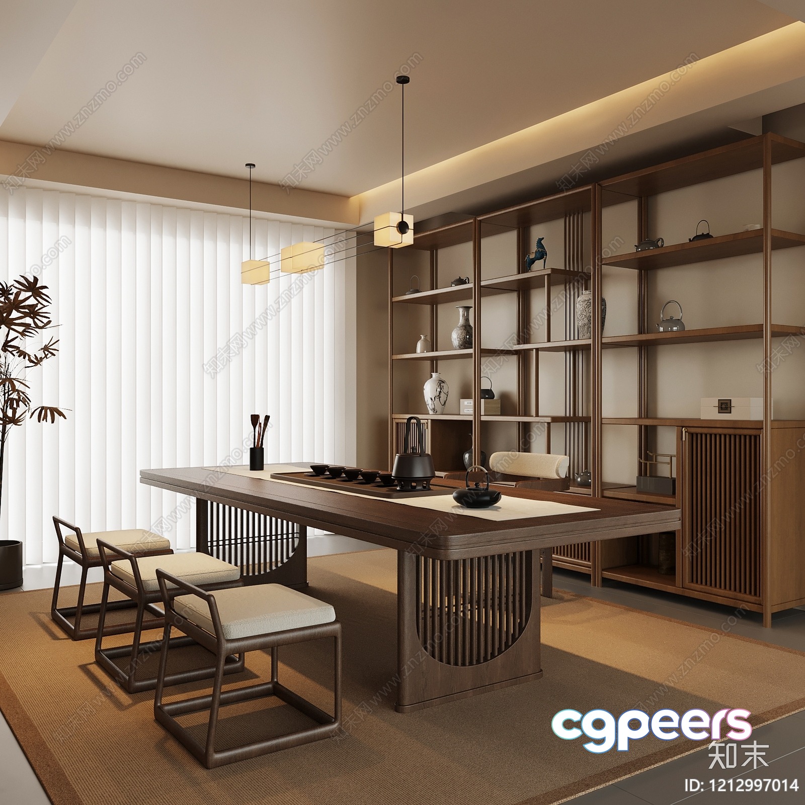 Modern Dining Room 3D Model - 2037 - VRAY Render Modern Dining Room 3D Model - 2037 - VRAY Render