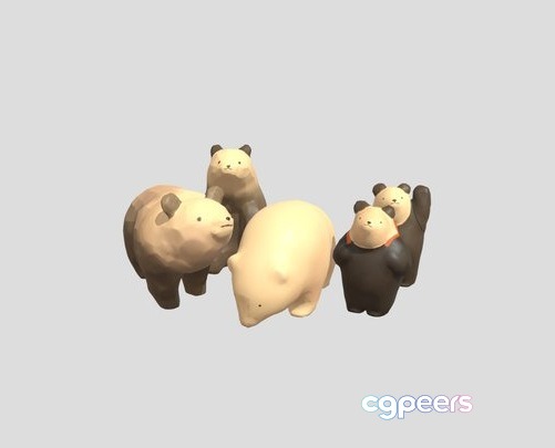 3D Game Assets - Wood Carved Bear 3D Game Assets - Wood Carved Bear