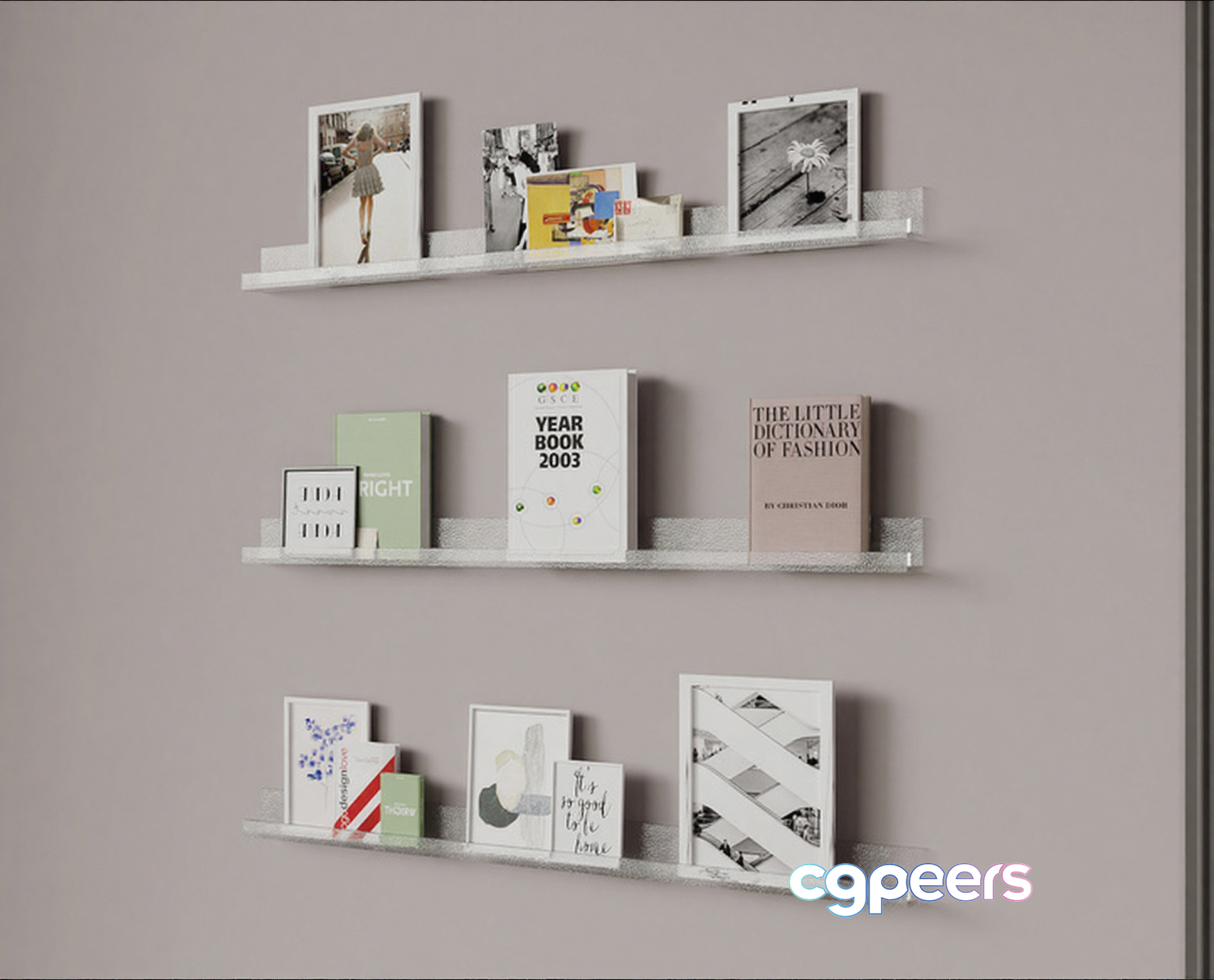Modern Floating Shelves 3D Model - 11119 - VRAY Render Modern Floating Shelves 3D Model - 11119 - VRAY Render