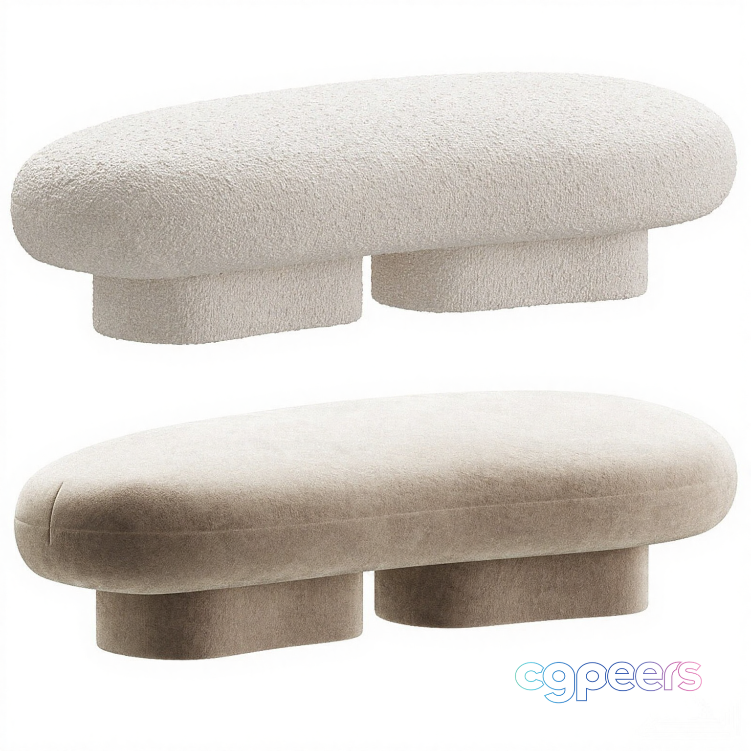 Modern Ottoman Bench 3D Model - 17252 - CORONA Render Modern Ottoman Bench 3D Model - 17252 - CORONA Render