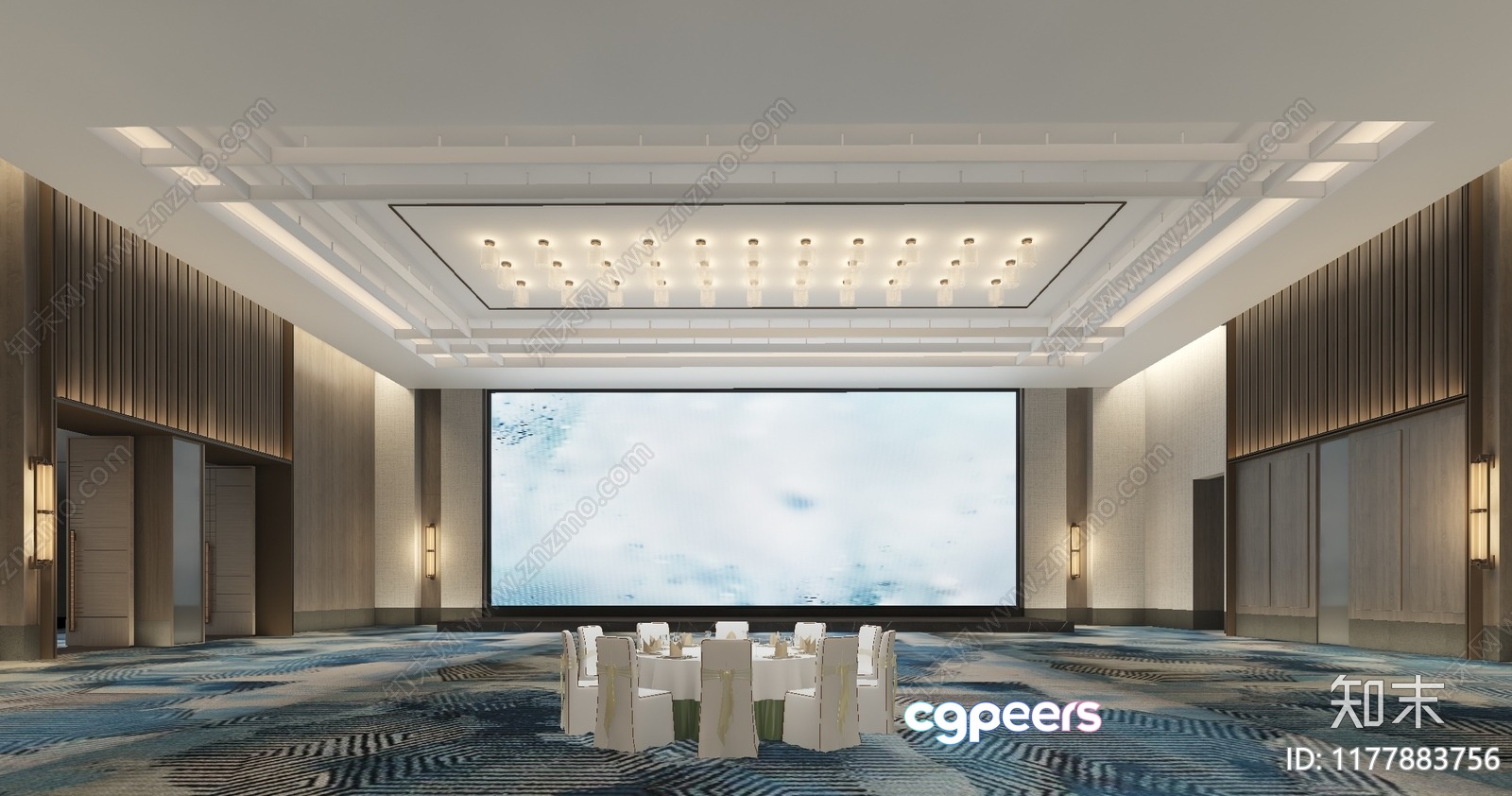 Large Conference Room 3D Model - 3394 - VRAY Render