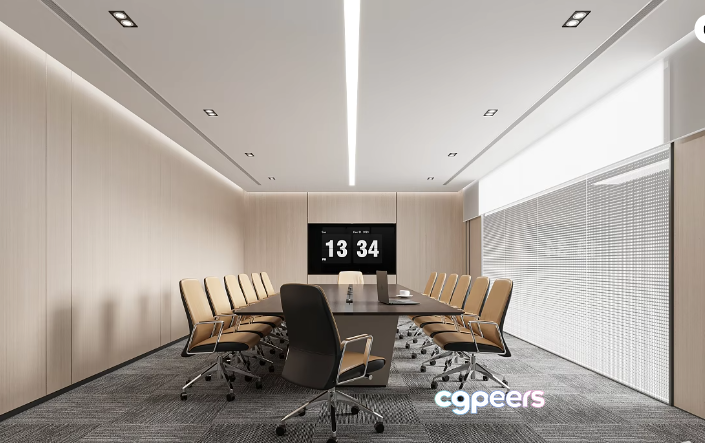 Modern Conference Room 3D Model - 12168 - VRAY Render