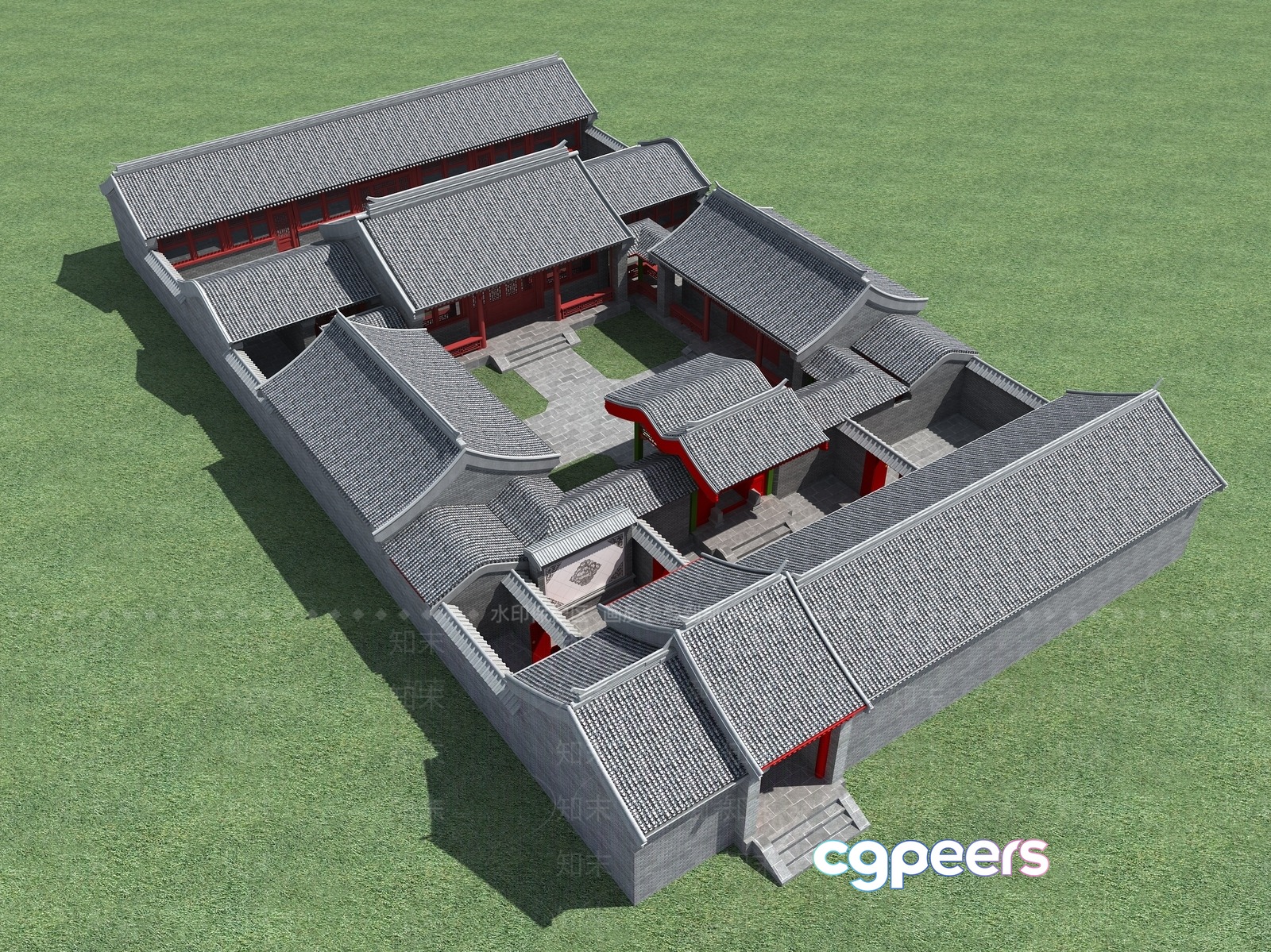 Ancient Chinese Building 3D Model - 9847 - VRAY Render Ancient Chinese Building 3D Model - 9847 - VRAY Render