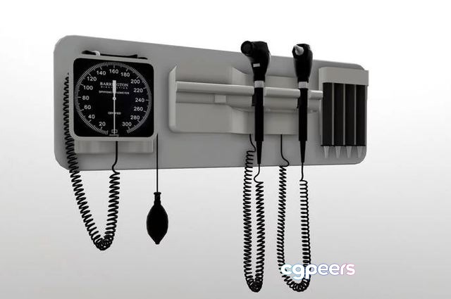 3D Game Assets - Wall Mounted Diagnostic Set Low-poly 3D Game Assets - Wall Mounted Diagnostic Set Low-poly