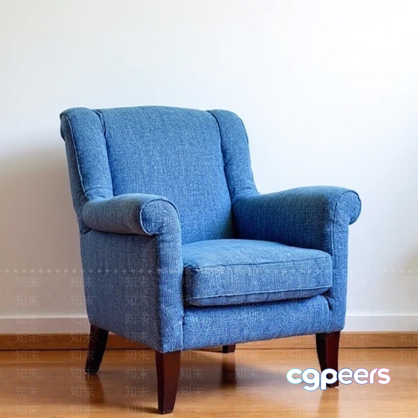 A Blue Chair 3D Model - 15089 - VRAY Render A Blue Chair 3D Model - 15089 - VRAY Render