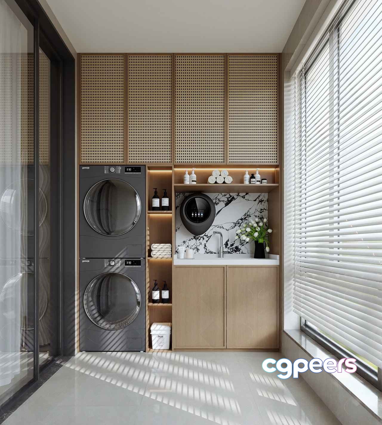 Modern Laundry Room 3D Model - 18043 - VRAY Render Modern Laundry Room 3D Model - 18043 - VRAY Render