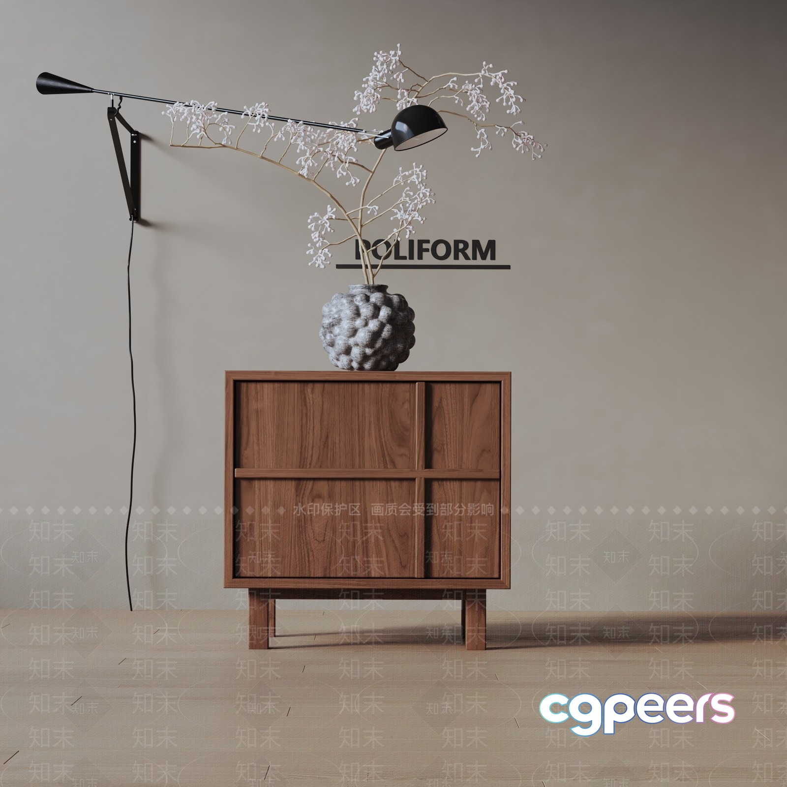 Modern Minimalist Decor 3D Model - 17305 - VRAY Render Modern Minimalist Decor 3D Model - 17305 - VRAY Render