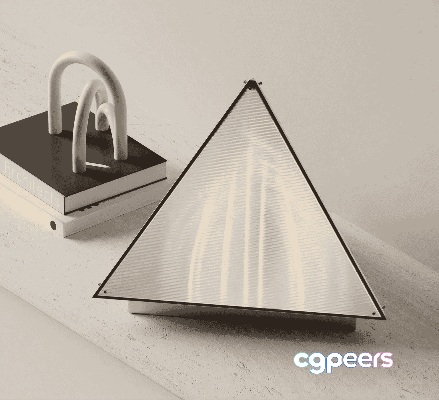 Modern White Triangle 3D Model - 18477 - VRAY Render Modern White Triangle 3D Model - 18477 - VRAY Render