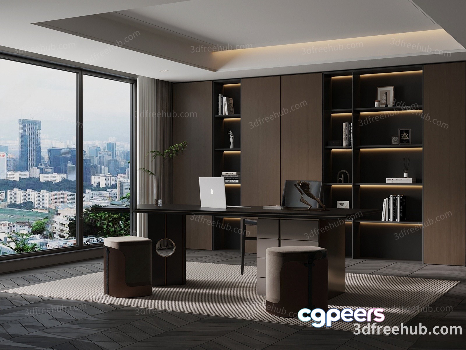Modern Office Space 3D Model - 22874 - VRAY Render