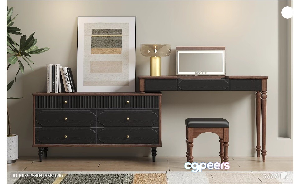 Modern Dresser Set 3D Model - 7793 - VRAY Render Modern Dresser Set 3D Model - 7793 - VRAY Render
