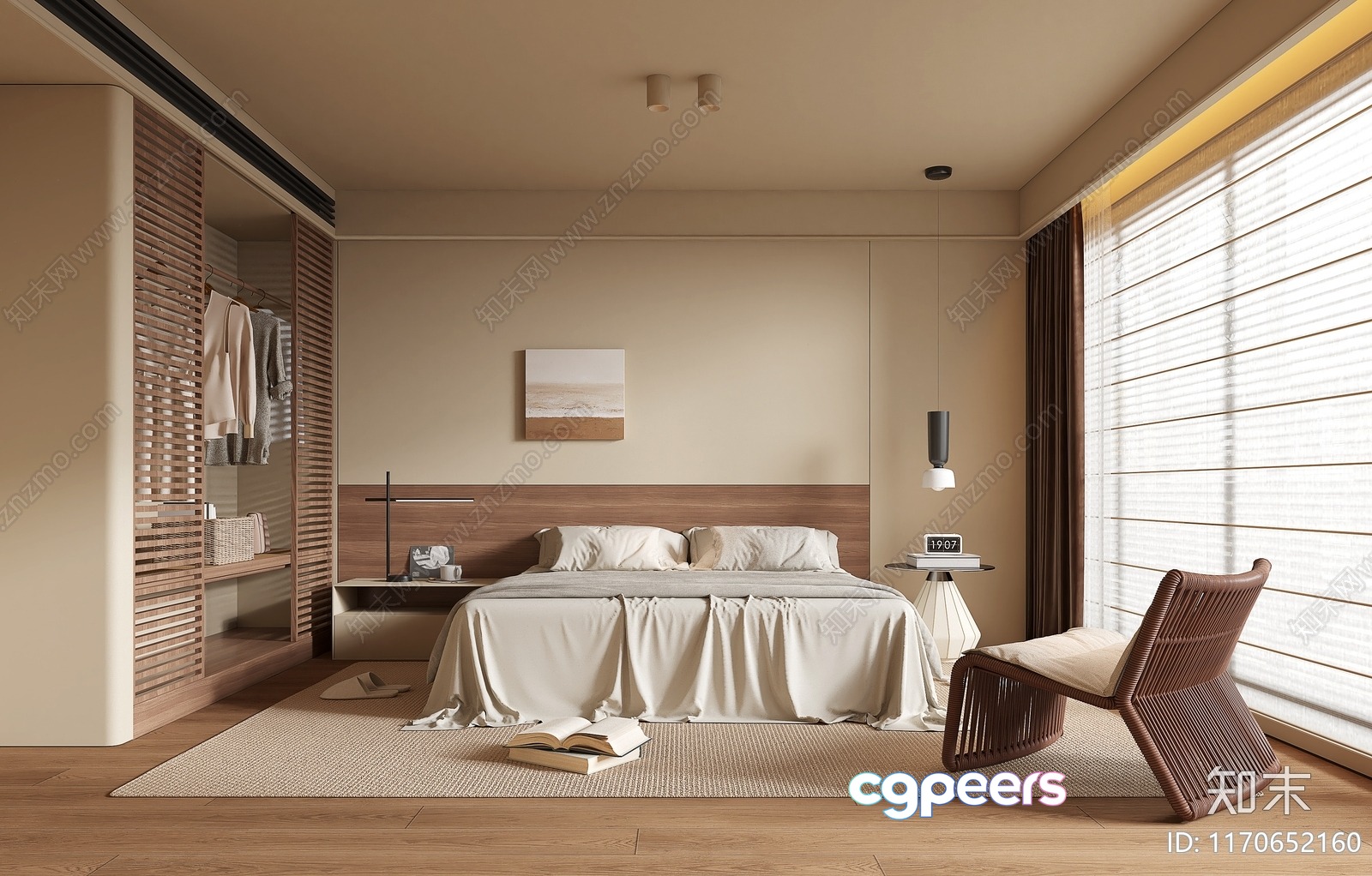 Cozy Bedroom 3D Model - 20366 - VRAY Render