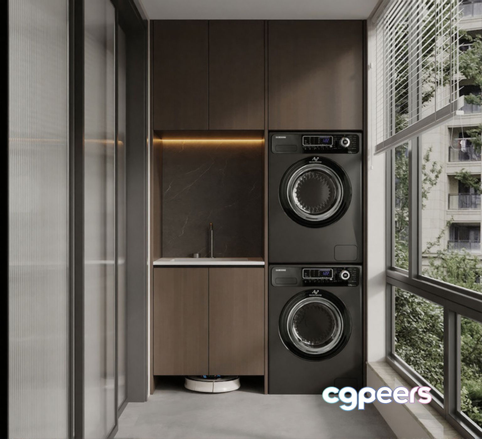 Modern Laundry Room 3D Model - 4845 - VRAY Render Modern Laundry Room 3D Model - 4845 - VRAY Render