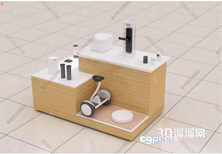 A 3D Rendering Of A Display Case 3D Model - 9364 - VRAY Render