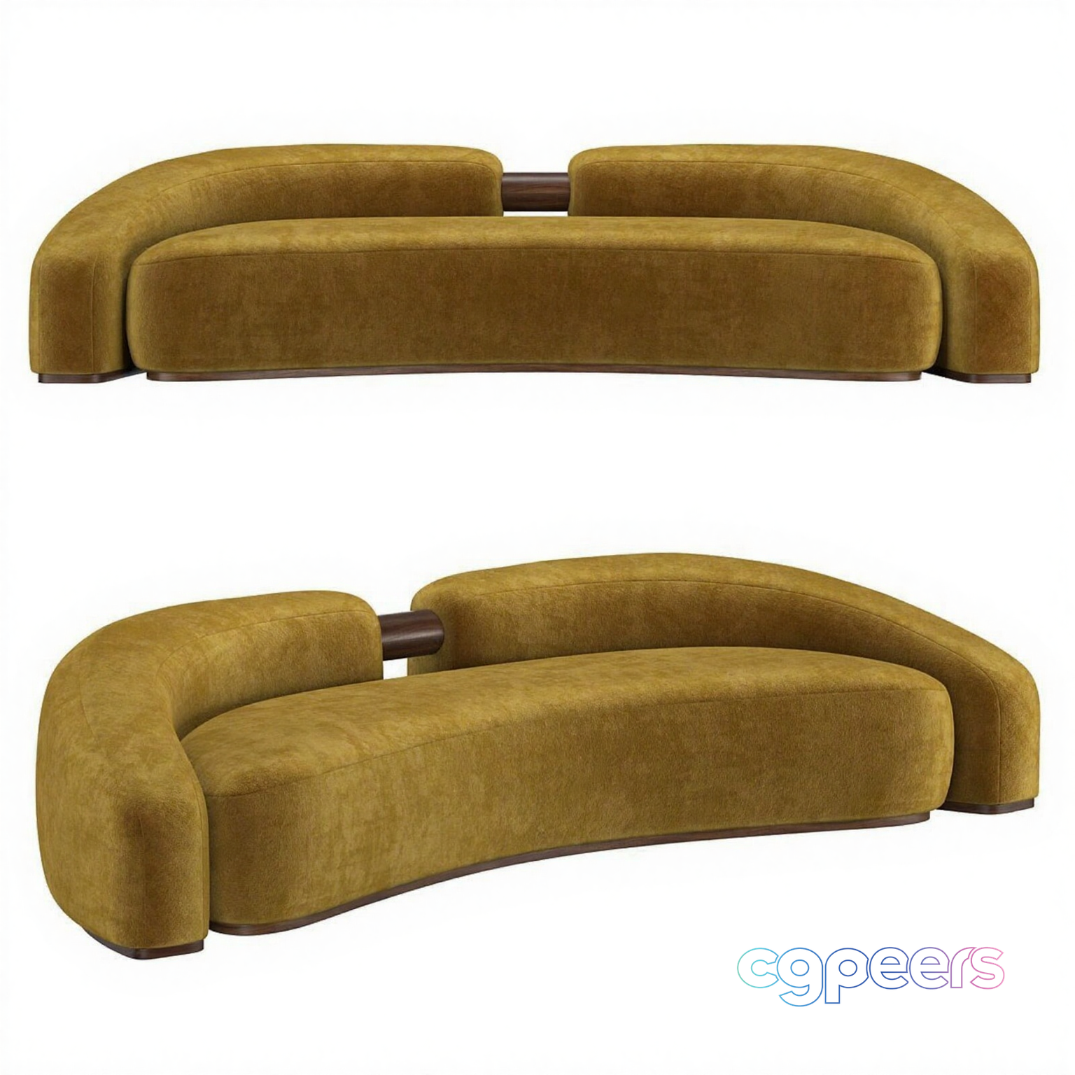 A Curved Sofa 3D Model - 15305 - CORONA Render