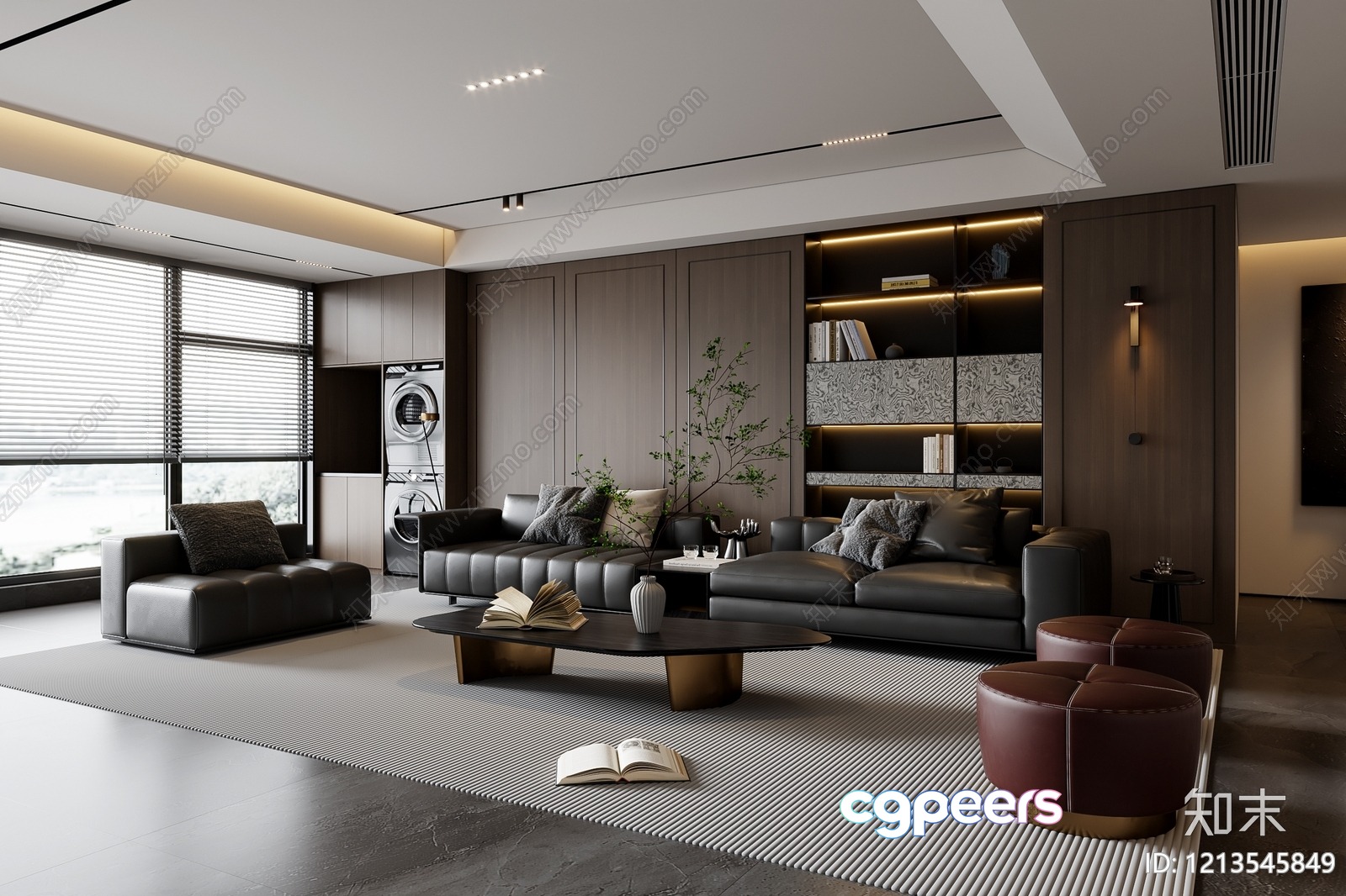 Modern Living Room 3D Model - 12902 - VRAY Render Modern Living Room 3D Model - 12902 - VRAY Render