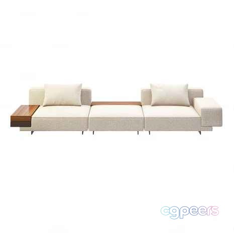 Modern L-Shaped Sofa 3D Model - 942 - CORONA Render