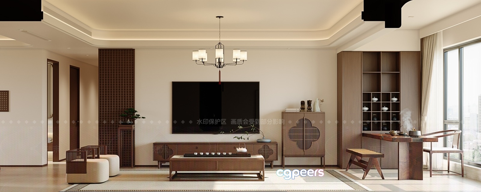 Modern Living Room 3D Model - 2977 - VRAY Render Modern Living Room 3D Model - 2977 - VRAY Render