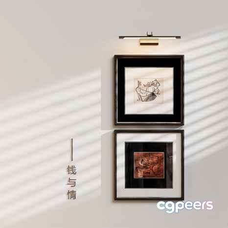 Two Framed Pictures On A Wall 3D Model - 2481 - CORONA Render