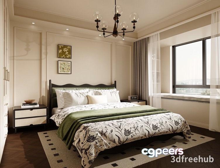Cozy Bedroom 3D Model - 21315 - VRAY Render