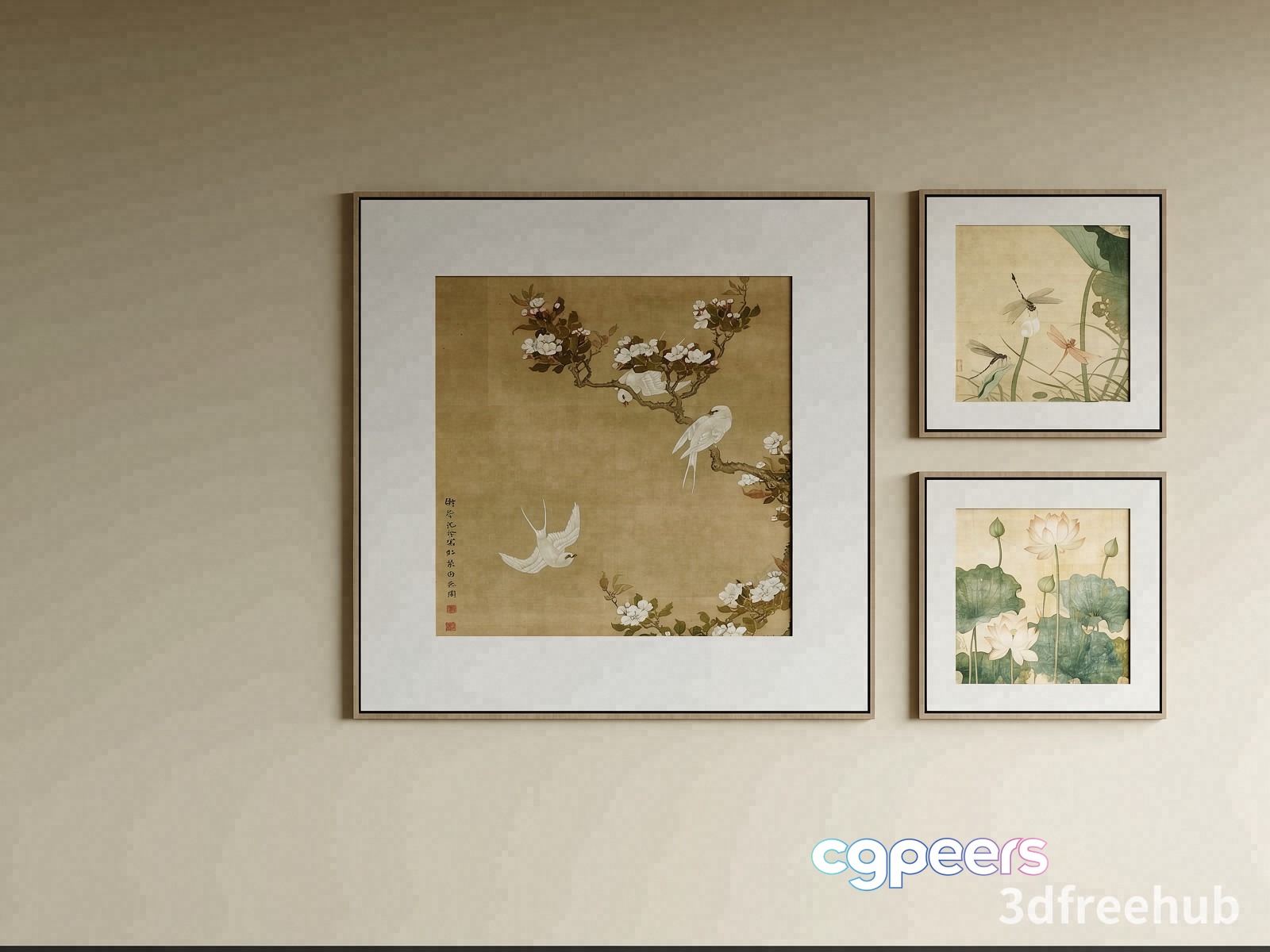 A Collection Of Framed Pictures 3D Model - 21159 - VRAY Render