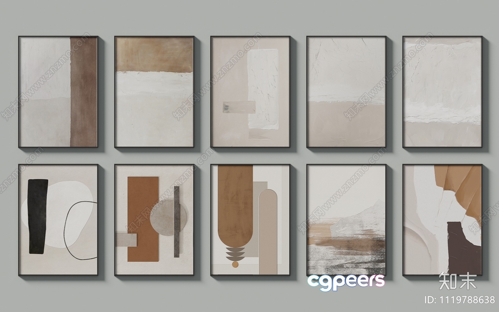 Abstract Art Collection 3D Model - 11851 - VRAY Render Abstract Art Collection 3D Model - 11851 - VRAY Render