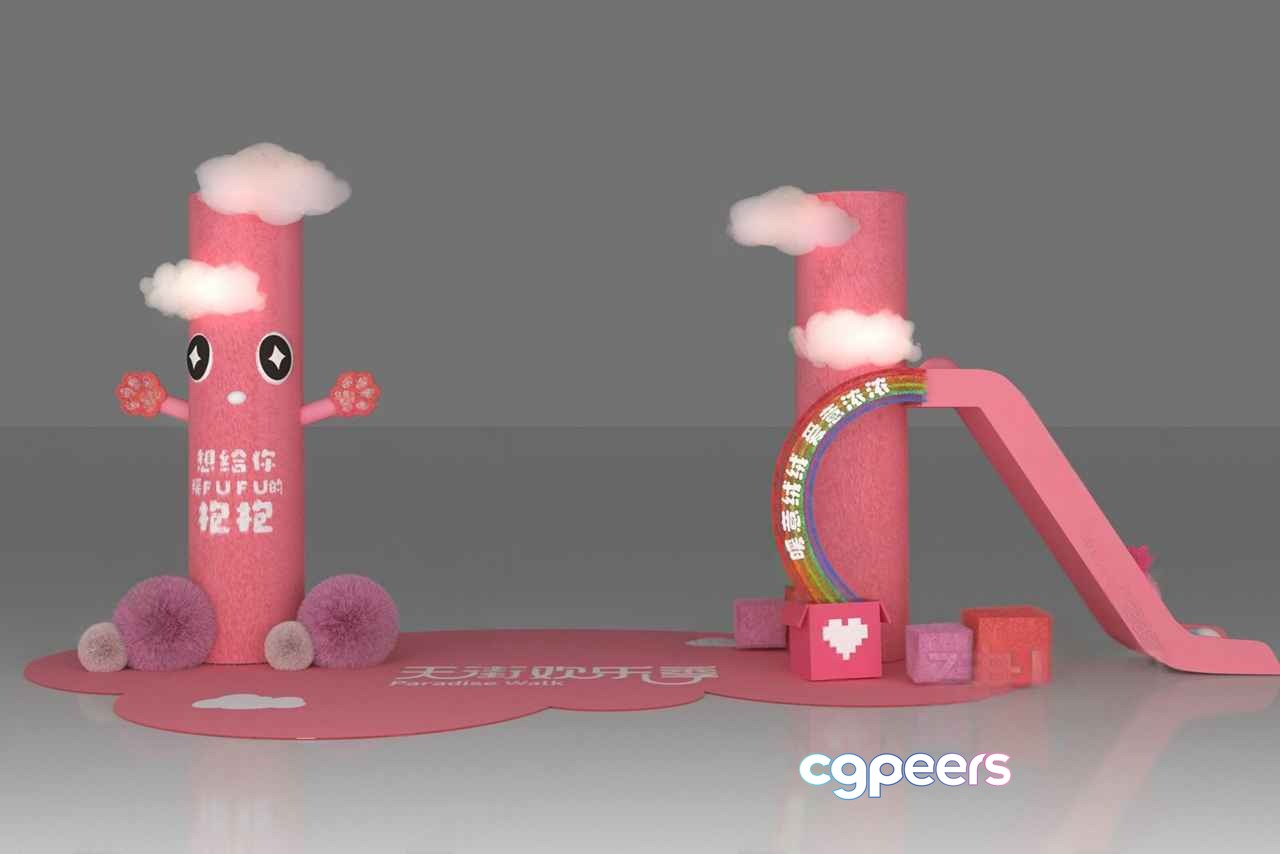 A Pink Playground 3D Model - 9679 - VRAY Render