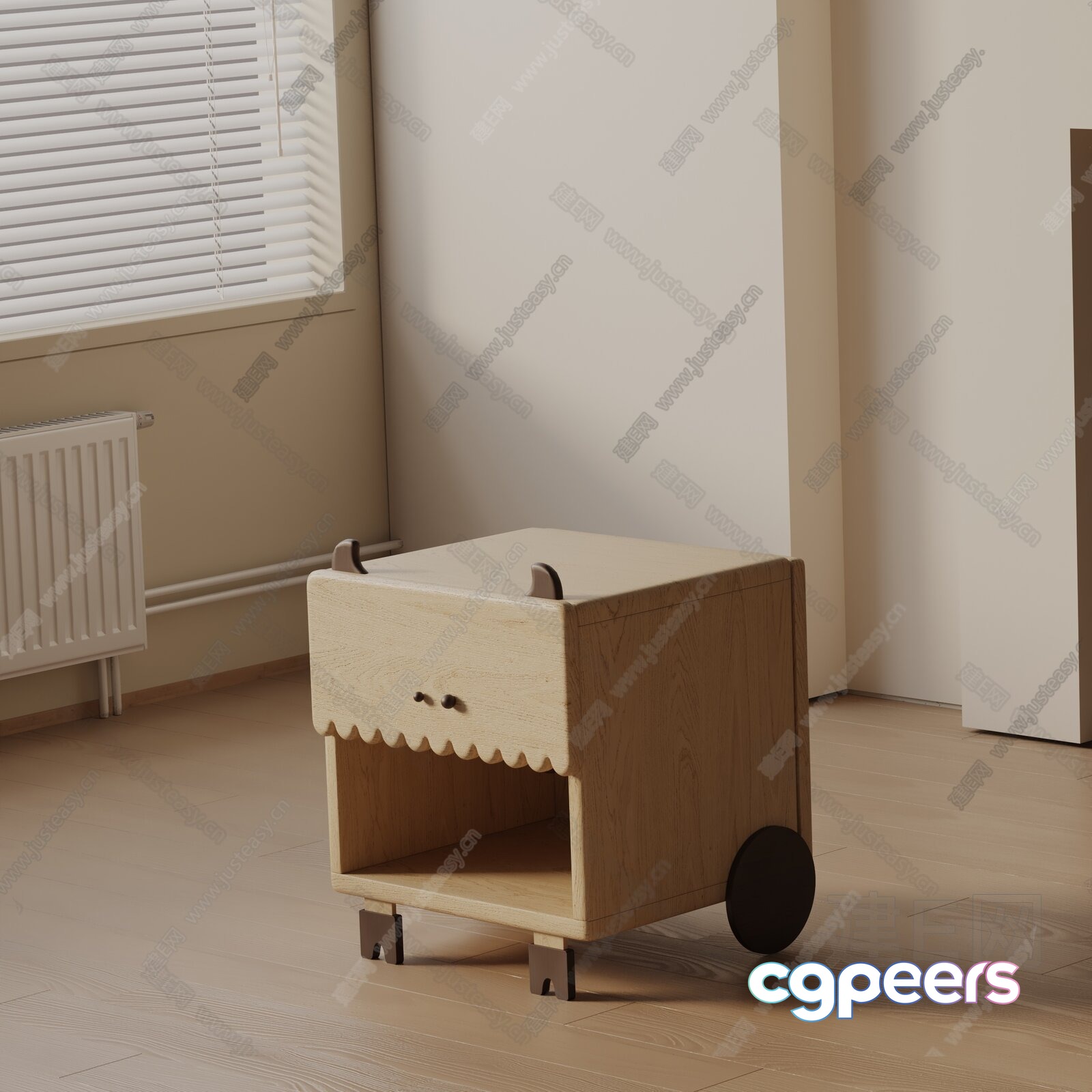 A Wooden Cart 3D Model - 6478 - VRAY Render
