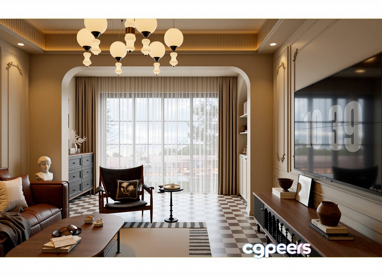 Modern Living Room 3D Model - 22843 - VRAY Render Modern Living Room 3D Model - 22843 - VRAY Render