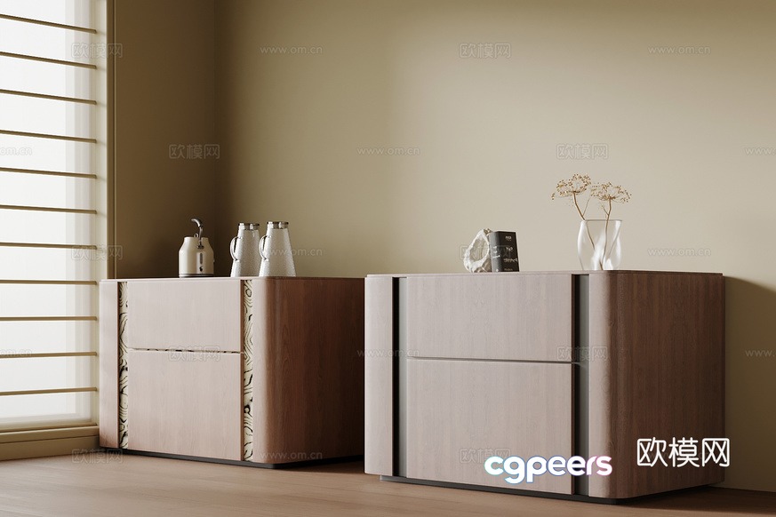 Modern Wood Furniture 3D Model - 17076 - VRAY Render Modern Wood Furniture 3D Model - 17076 - VRAY Render