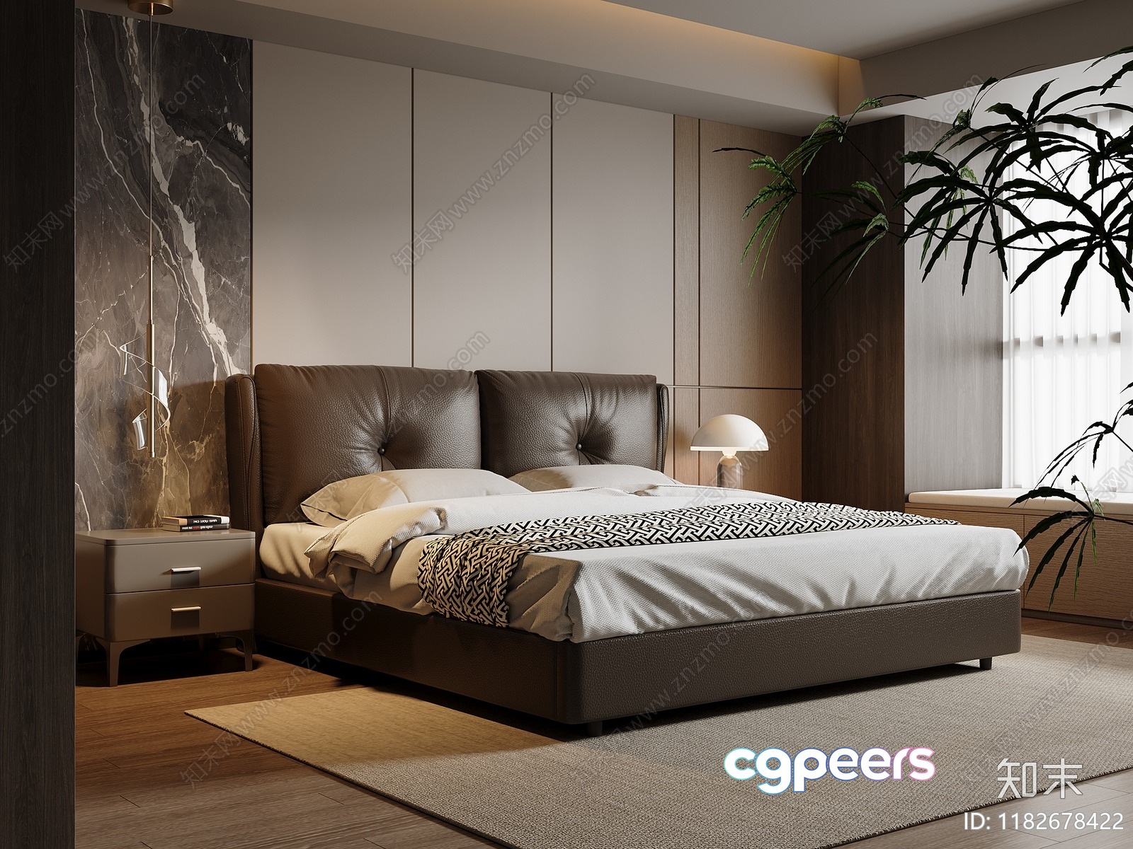 Cozy Bedroom 3D Model - 13692 - VRAY Render